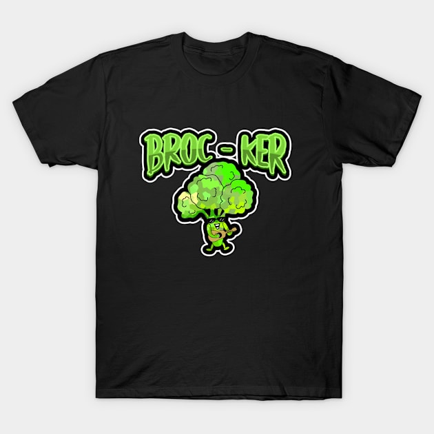 FUNNY Broccoli Vegetable Pun Rock And Roll T-Shirt by SartorisArt1